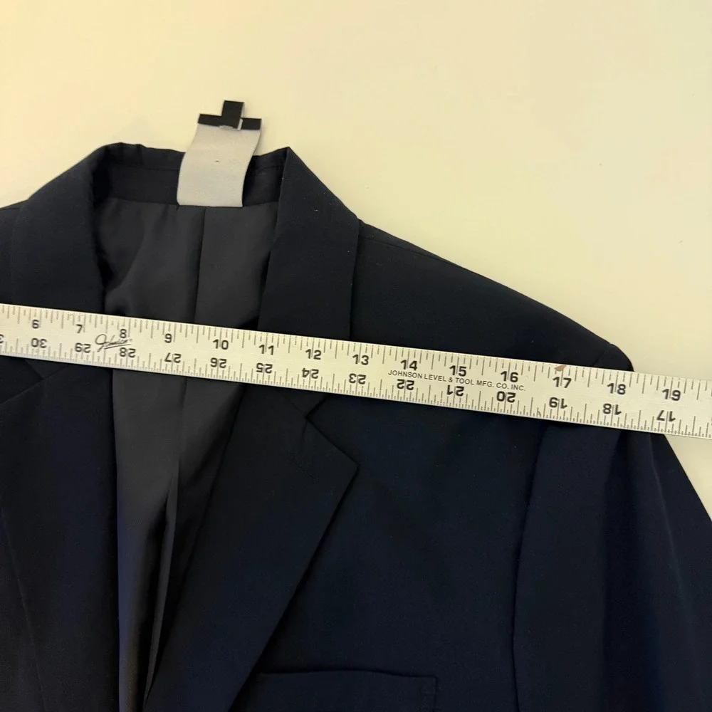 G-Star Raw Correct Mens Blazer Navy Blue Two Button Sport Coat Size 50 FLAWED